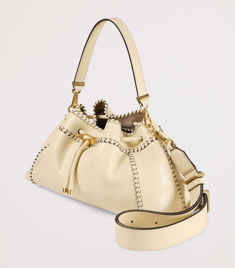 Jimmy Choo Cinch snake-print leather shoulder bag (British brand)