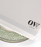 O.W. London geometric maze pattern dessert plates, set of two, 21cm diameter, imported from the UK