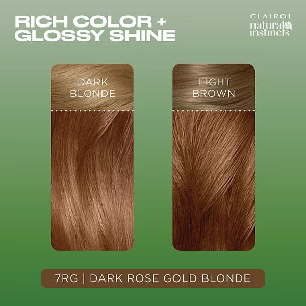 Clairol semi-permanent hair dye 7RG Dark Gold Blonde - British product