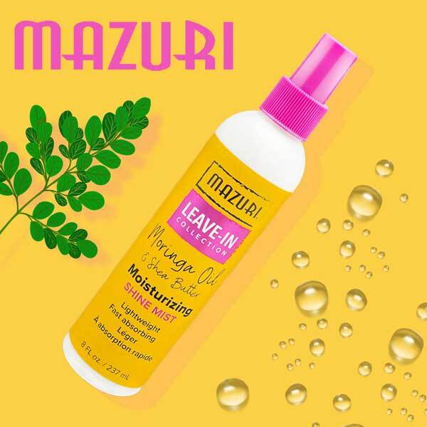 Mazuri Leave In Moisturizing Shine Mist 237ml, imported from the UK