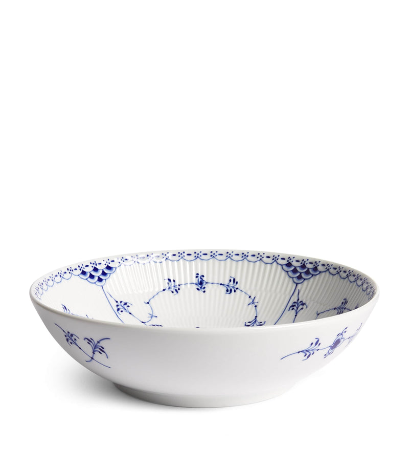 Royal Copenhagen Blue Fluted Half Lace porcelain bowl 21cm, imported from the UK
