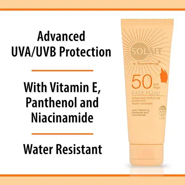 Solait Face Fluid Facial Sunscreen 50ml (British brand)