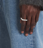 Tom Wood sterling silver square ring - British product