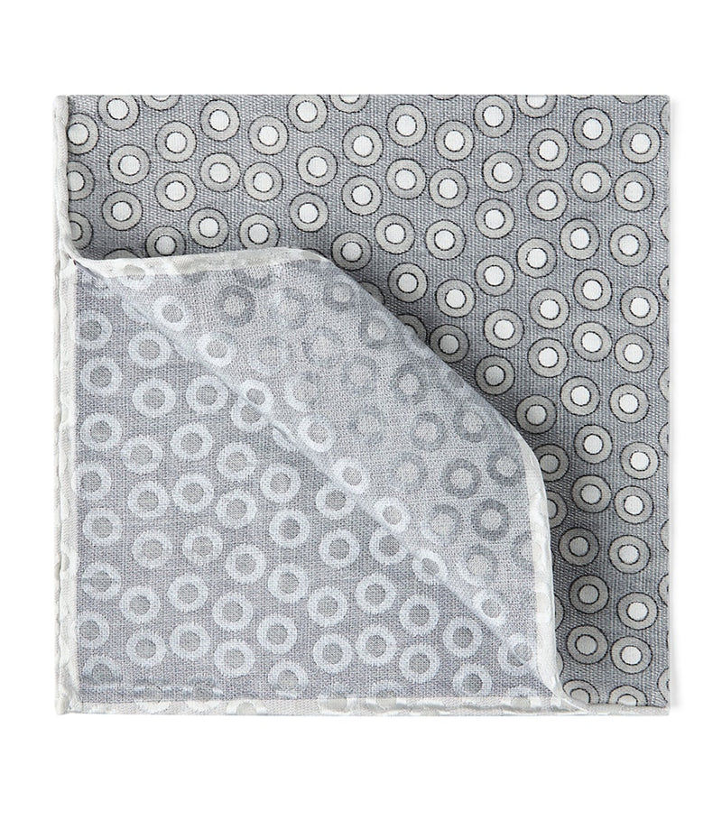 Brunello Cucinelli silk jacquard polka-dot pocket square 35cm (British brand)