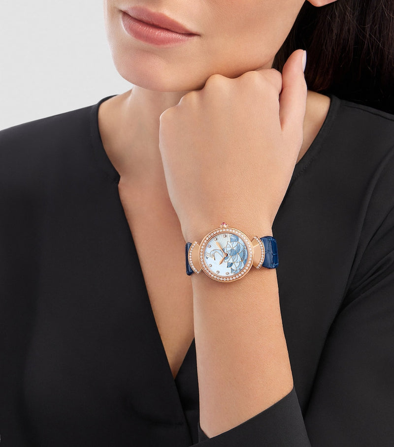 Bvlgari Divas' Dream rose gold diamond watch 33mm - British product