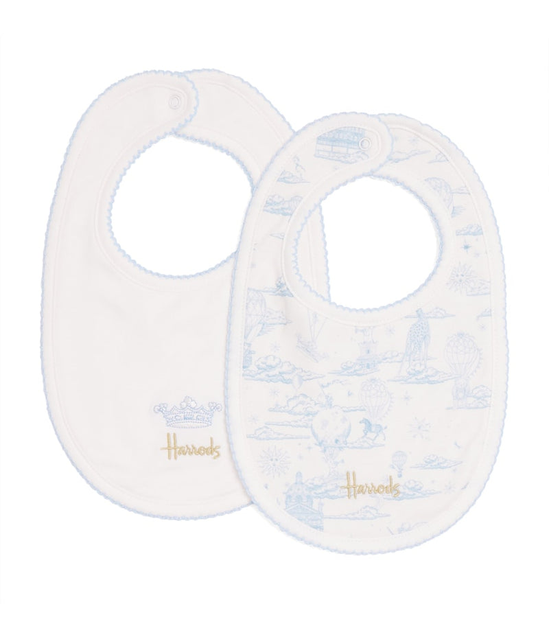 Harrods cotton balloon bib set of 2, imported from the UK