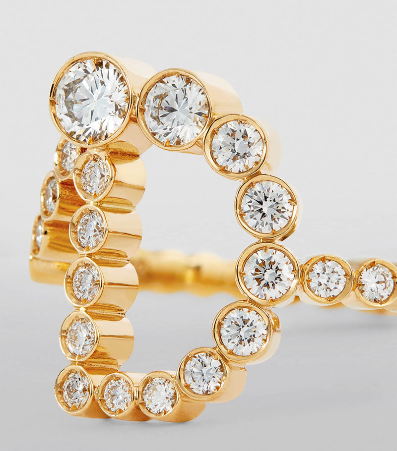Sophie Bille Brahe yellow gold diamond initial ring, UK version