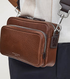 Aspinal of London pebbled leather messenger bag, UK version