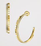 Chopard Ice Cube large hoop earrings yellow gold diamond - British product