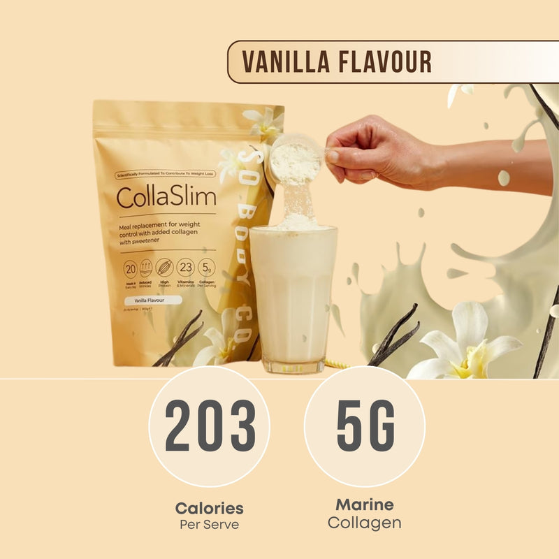 So Body Co CollaSlim vanilla meal replacement shake 40g - British product