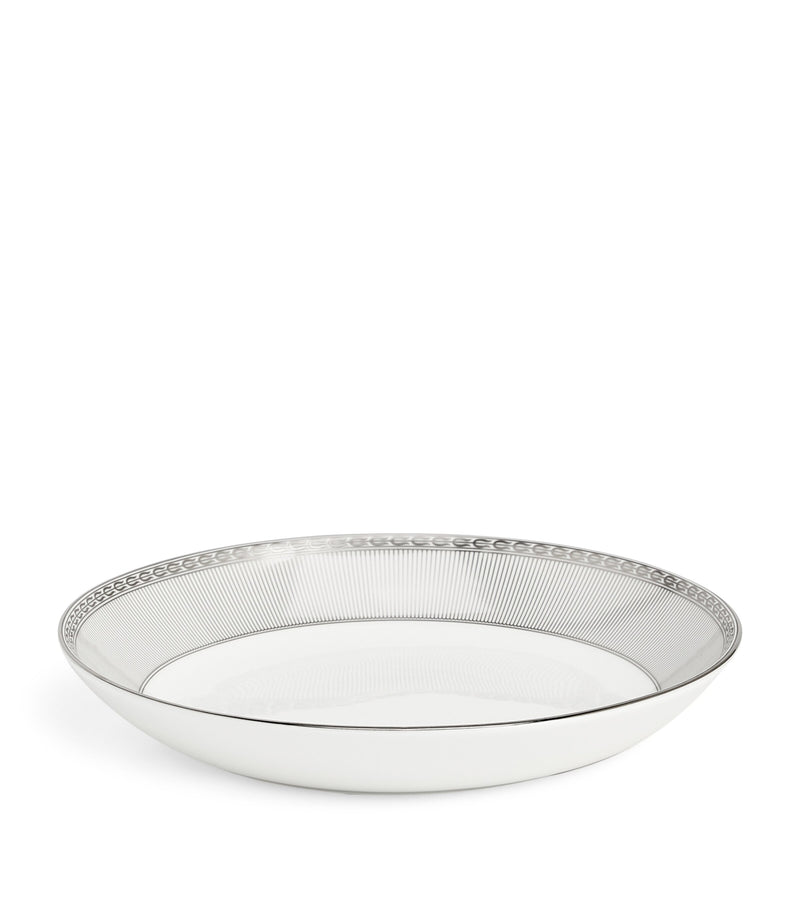 Wedgwood Silver Tonquin bone china deep plate 22cm (British brand)