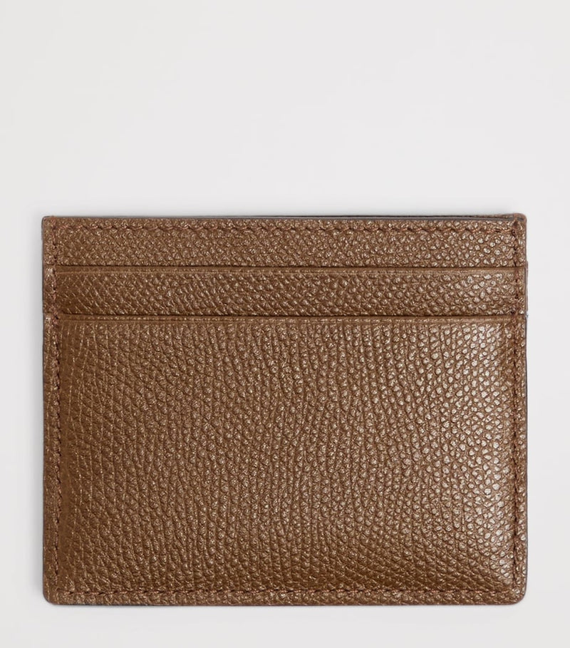 Valentino Garavani denim-leather VLogo signature card holder, UK version