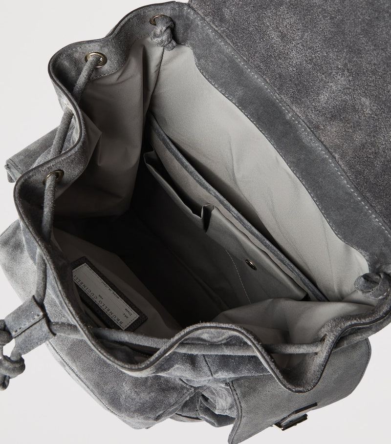 Brunello Cucinelli suede city backpack - British product