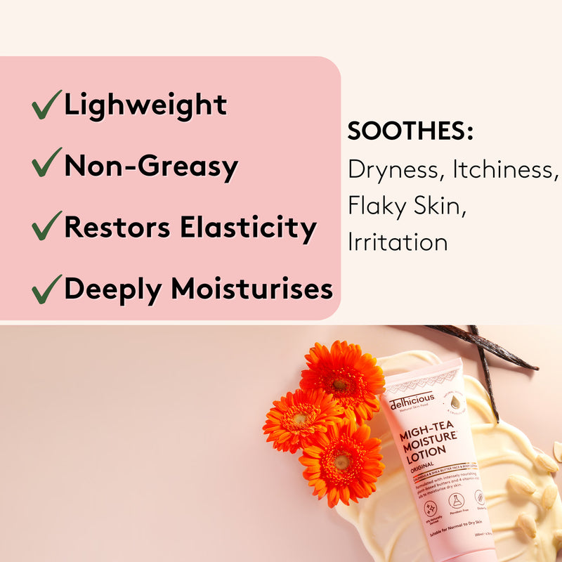 Delhicious Migh-Tea Moisture Lotion, imported from the UK