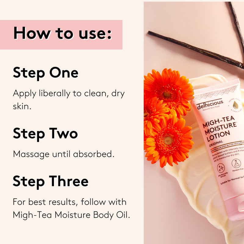 Delhicious Migh-Tea Moisture Lotion, imported from the UK