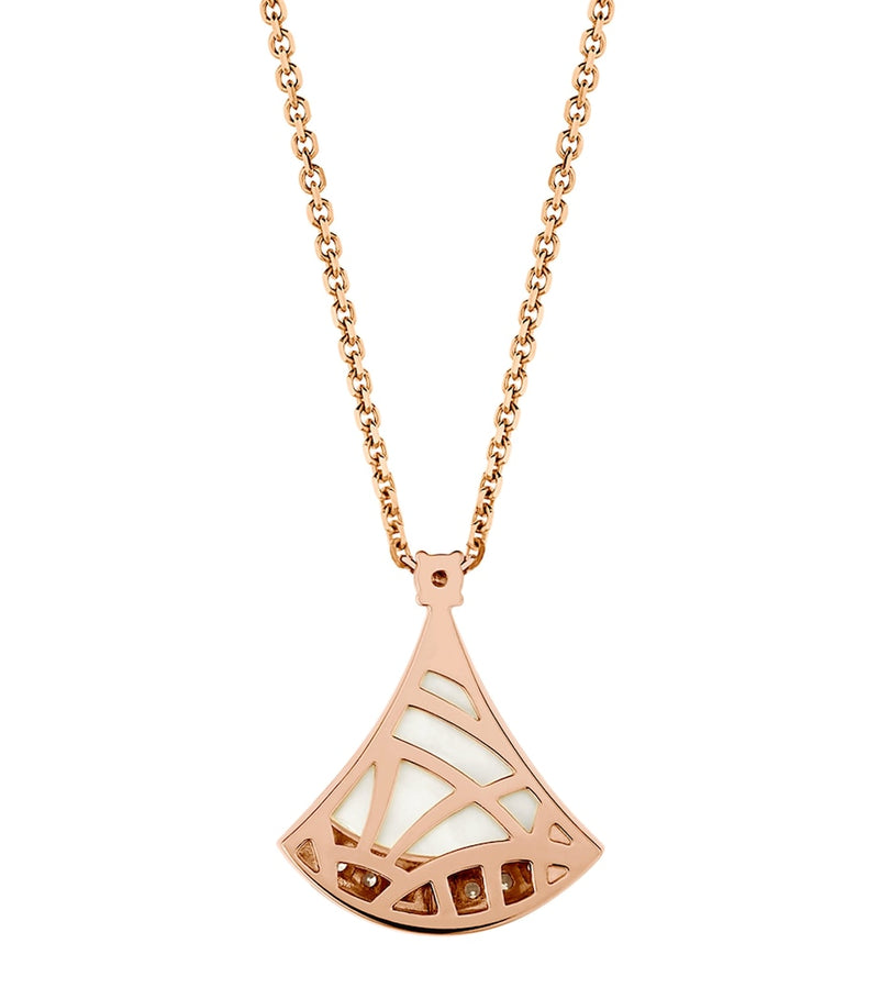 Bvlgari Divas' Dream rose gold diamond mother-of-pearl necklace, UK version