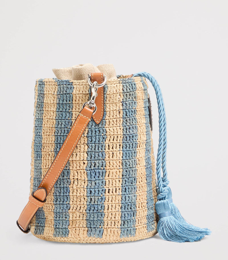 Valentino Garavani straw VLogo signature bucket bag, UK version
