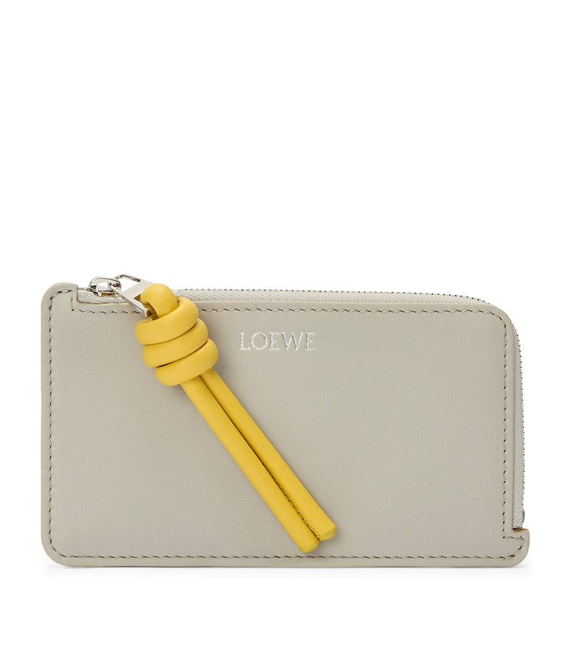 LOEWE Knot card holder calfskin leather compact size, imported from the UK