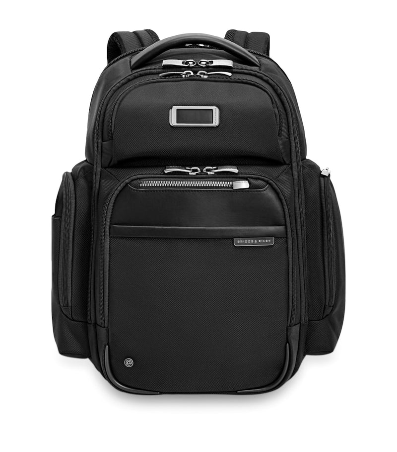 Sleek Backpack with Carbon Fibre Accents and USB Port, 43cm x 30.5cm x 14cm