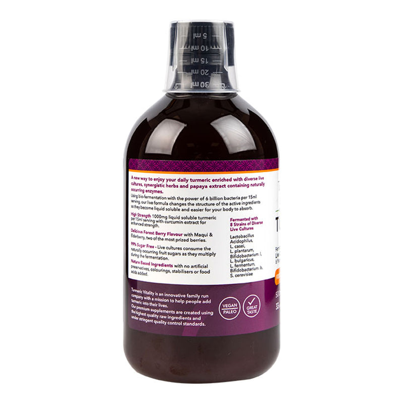 Bio fermented turmeric shot Forest Berry 500ml (British brand)