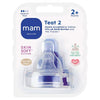 MAM baby bottle teats medium flow silicone x2, imported from the UK