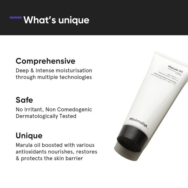 Minimalist Marula Oil Face Moisturiser 50ml, imported from the UK