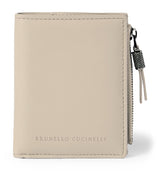 Harrods Brunello Cucinelli Leather Logo Wallet- Buy online at McGrocer