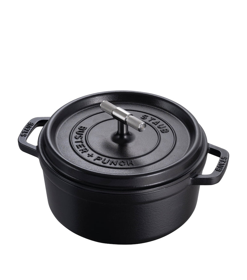 Staub cocotte x Buster+Punch with steel knob 24cm, UK version