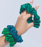Silke mulberry silk hair scrunchies set of 3 (British brand)
