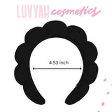 LUVYAH Bubble Spa Headband terry cloth black, imported from the UK
