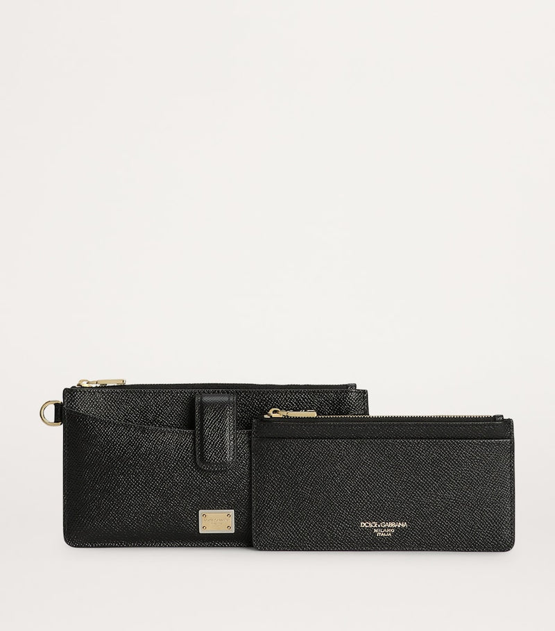 Dolce&Gabbana grained leather card holder logo plaque, UK version