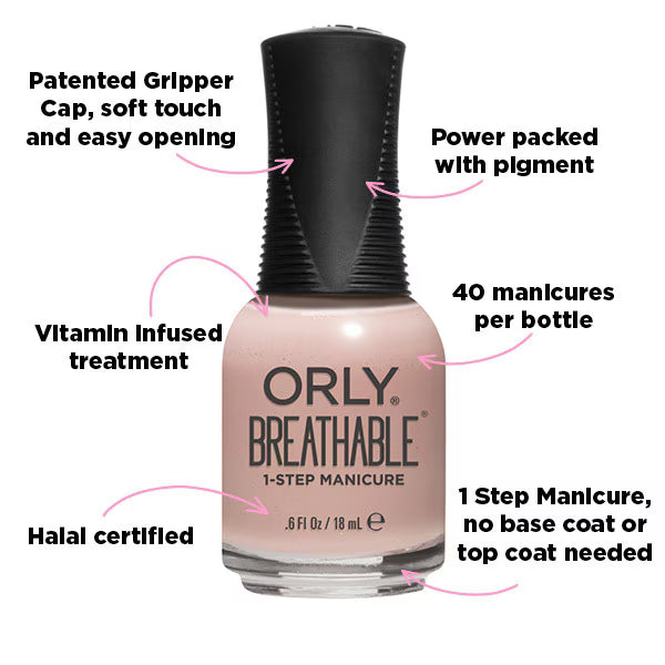 Orly Breathable Nail Polish Sheer Luck 18ml (British brand)