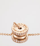 Bvlgari B.zero1 rose gold diamond pendant necklace (British brand)