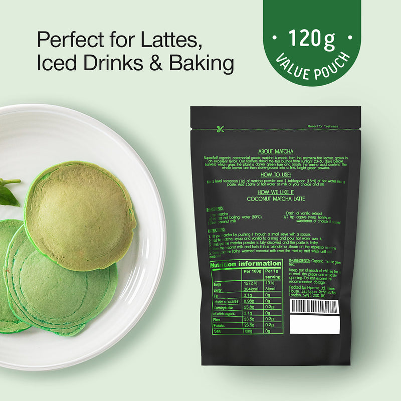 SuperSelf ceremonial grade matcha powder 120g - British product