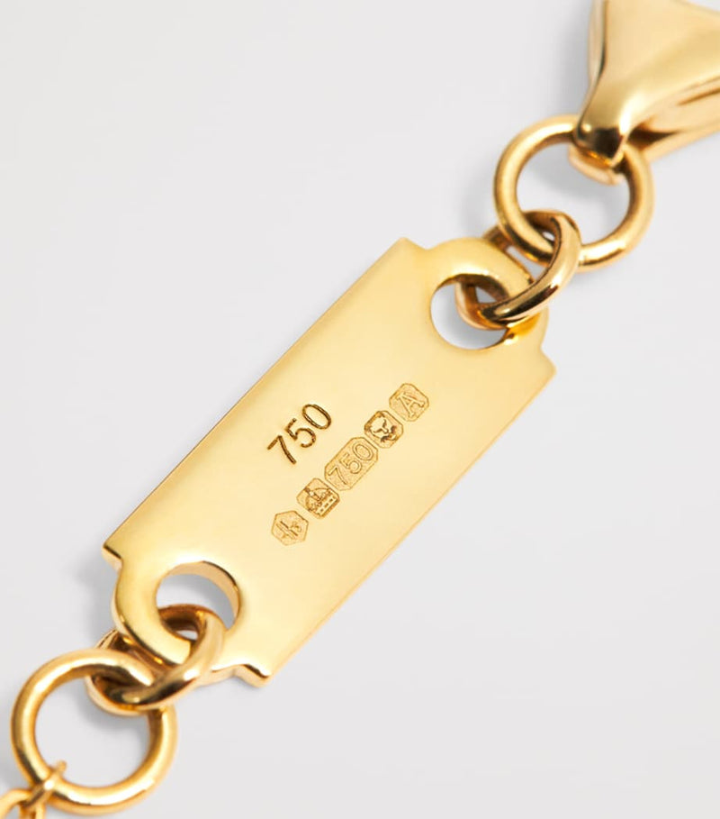 Harrods yellow gold diamond graduating pendant necklace 0.50ct, UK version