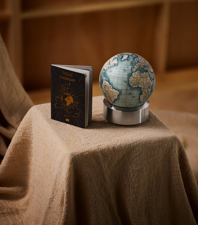 Bellerby Prussian Blue pocket globe 12cm - British product