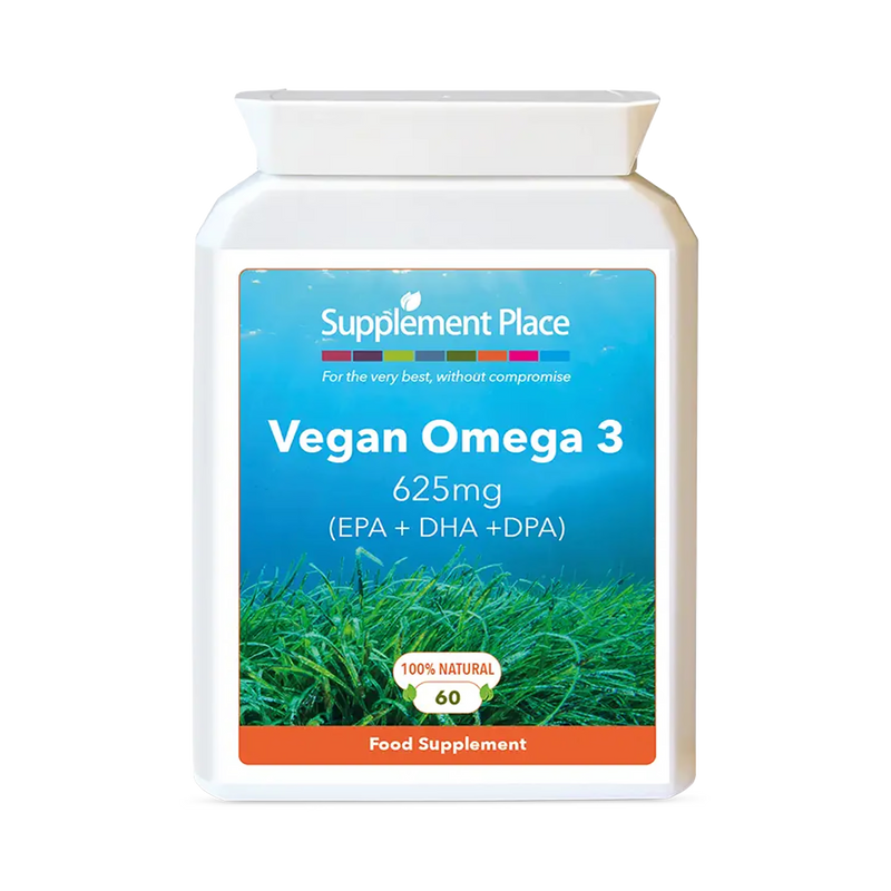 Supplement Place Vegan Omega 3 625mg 60 capsules - British product