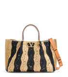 Valentino Garavani medium raffia VLogo tote bag, UK version