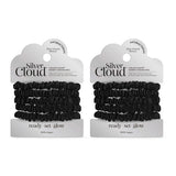Superdrug Silver Cloud Silver Ion Infused Satin Hair Scrunchies Black 5 Pack- Buy online at McGrocer