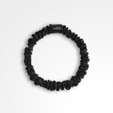 Silver Cloud satin hair scrunchies black 5 pack, imported from the UK