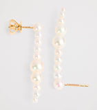 Sophie Bille Brahe Sienna Moon earrings in recycled yellow gold with freshwater pearls, imported from the UK