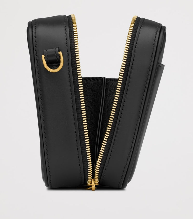 Saint Laurent leather logo travel pouch (British brand)