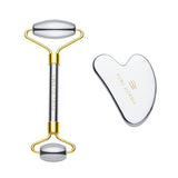 Superdrug Pure Derma London Terahertz Gua Sha and Face Roller Set Skin Tool- Buy online at McGrocer