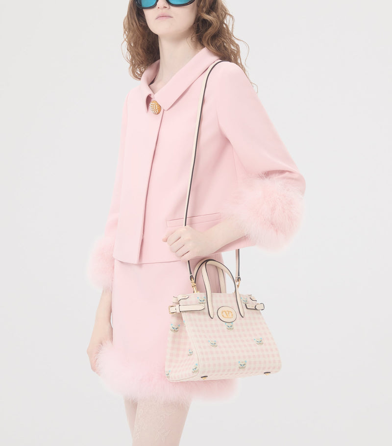 Valentino Garavani Antibes small cotton-linen tote bag, imported from the UK
