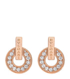 Bvlgari rose gold diamond earrings, UK version