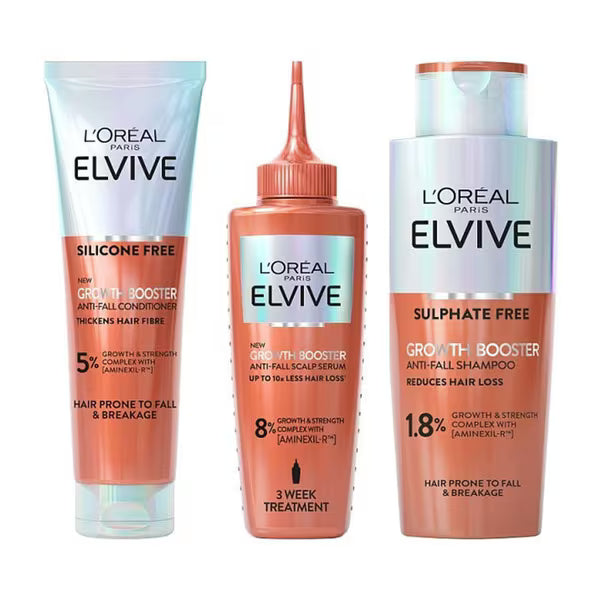 L'Oreal Elvive Growth Booster shampoo bottle, UK version