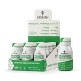 Holland & Barrett Bee&You Propolis Probiotic Vitamin C & Zinc Immune Support Shots 50ml x 12- Buy online at McGrocer