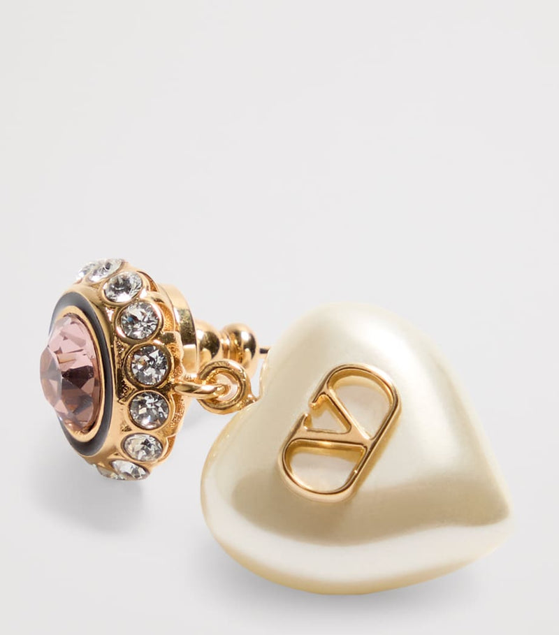 Valentino Garavani VLogo Signature earrings gold tone brass - British product