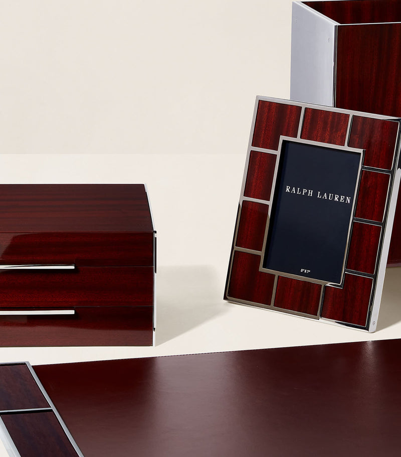 Ralph Lauren Home wood veneer Hilding writer's box, imported from the UK