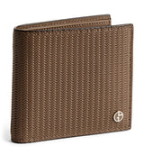 Harrods Giorgio Armani Leather Wave-Embossed Bifold Wallet- Buy online at McGrocer